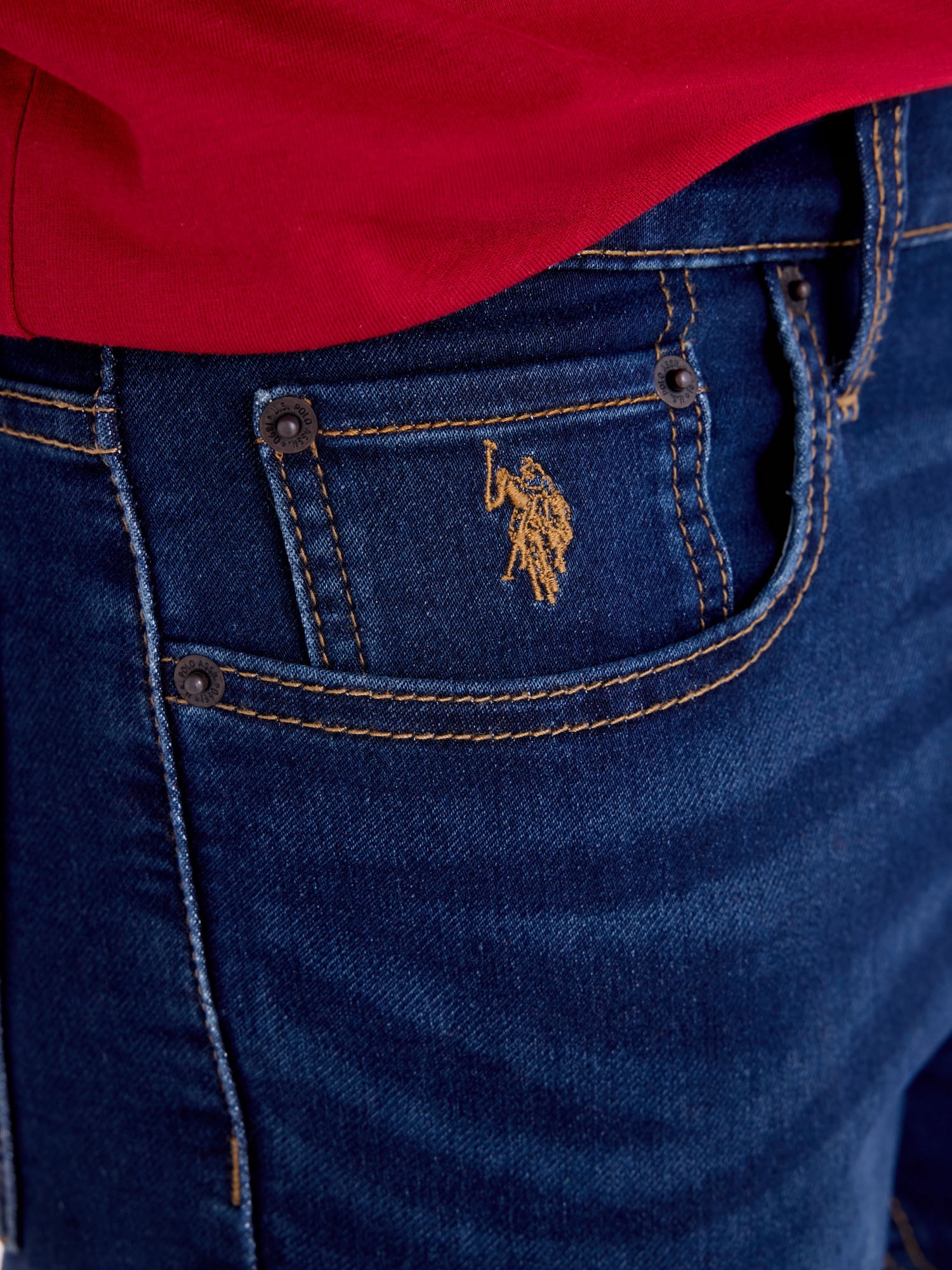 U.S. Polo Assn. Men's Slim Straight Knit Denim Jean
