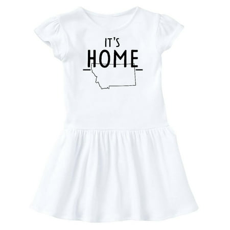 

Inktastic It s Home- State of Montana Outline Gift Toddler Girl Dress