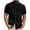 Black #033, variant on Mens Linen Shirt Short Sleeve Wrinkle Free Casual Untucked Button Down Shirts Beach Breathable Tops Summer, M