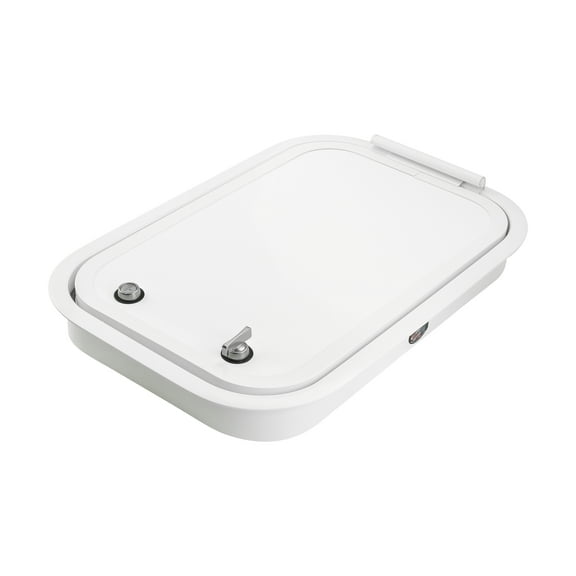 Leisure Coachworks RV Baggage Door 18" Wide x 12" High with Rounded Corners for RVs  Compartment Storage Doors with Top Hinge for Campers Trailer Compartment Doors
