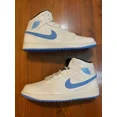 thumbnail image 2 of Ni - ke NEW Jordan 1 Mid Legend Blue Powder UNC Carolina Retro RARE 554724-127 Size 12, 2 of 5