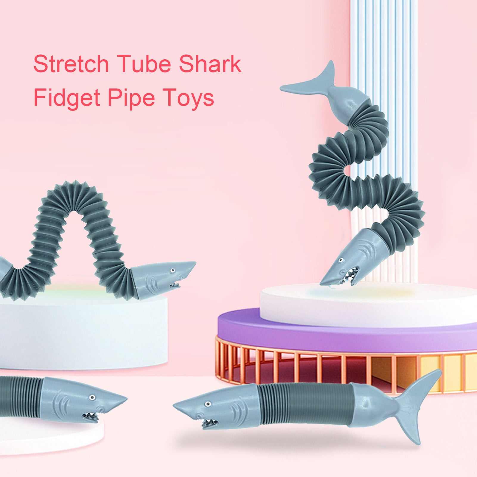 kiskick DIY Telescopic Shark Stretch Tube Flexible Sensory Vent