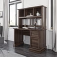 thumbnail image 2 of BELLEZE Bonelli 50" Executive Desk with Hutch, Dark Walnut, 2 of 7