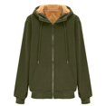 thumbnail image 6 of Hoodies For Men Fuzzy Sherpa Lined Pullover Hoodie Full Zip Up Winter Thermal Hooded Sweatshirt With Zipper Pockets, 6 of 9