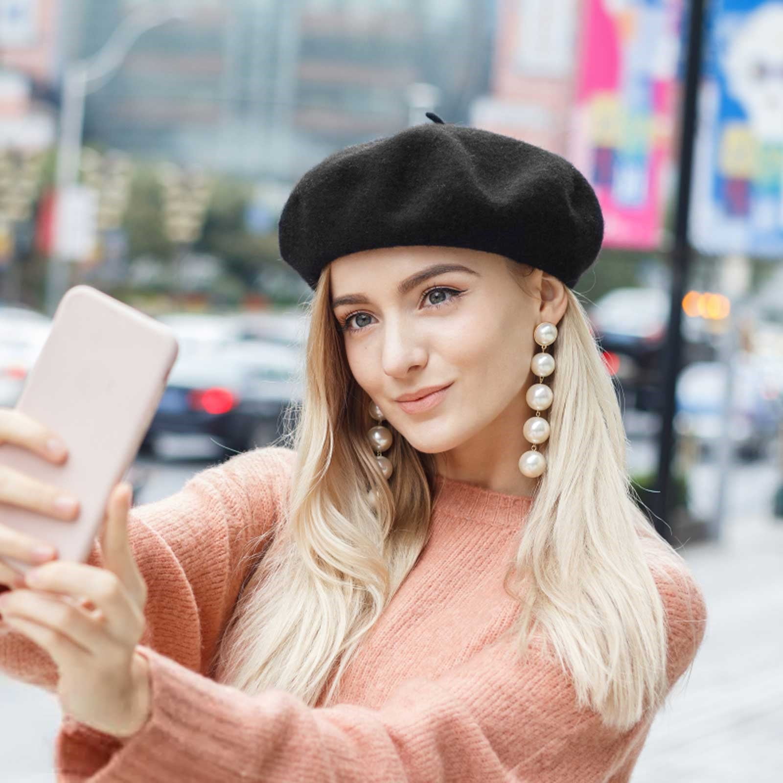 Prolriy Flat Cap Beret Hats for Women Wool Beret Hat French Beret