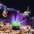 thumbnail image 3 of Soft Silicone Glowing Aquarium Anemone Aquatic Artificial Coral for Fish Tank Decoration Purple, 3 of 7