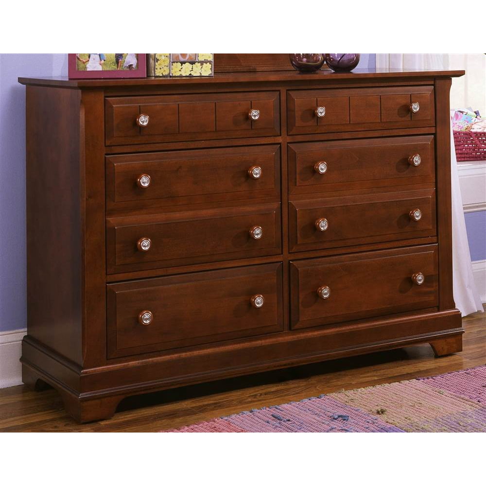 6Drawer Double Dresser in Cherry Finish