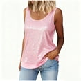 thumbnail image 3 of Summer Women's Tops, Tees & Blouses Crew Neck Sleeveless Womens Tops Holiday Party Solid Color Loose Casual Daily Tank Tops, 3 of 10