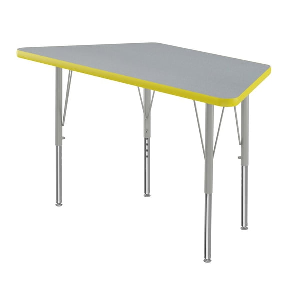 Correll 24"W Commercial Laminate Wood Top Activity Table in Gray Granite/Yellow