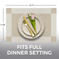 thumbnail image 4 of More Décor Dining Table Placemats, Washable Heat-Resistant PVC Vinyl Table Mats for Dining Room and Kitchen, Anti-Slip - Set of 4 - Ivory, 4 of 6