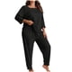 thumbnail image 5 of Pincandy Women's Plus Size Pajama Set - Crew Neck 3/4 Sleeve Top & Pants, Casual & Comfortable for Homewear, 5 of 5