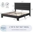 Full Size Bedstead, Batten Bed Board, Easy to Assemble, Fabric Cushion