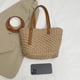 thumbnail image 3 of Bolso Paja Playa Verano Hombro Vacaciones Viaje Bolso para Mujer Caqui, 3 of 4