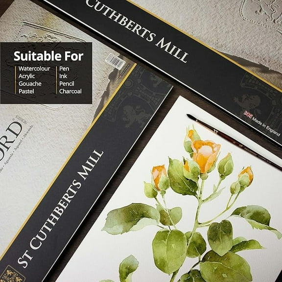 Saunders Waterford : Block : 300gsm : High White : 12x16in : Rough