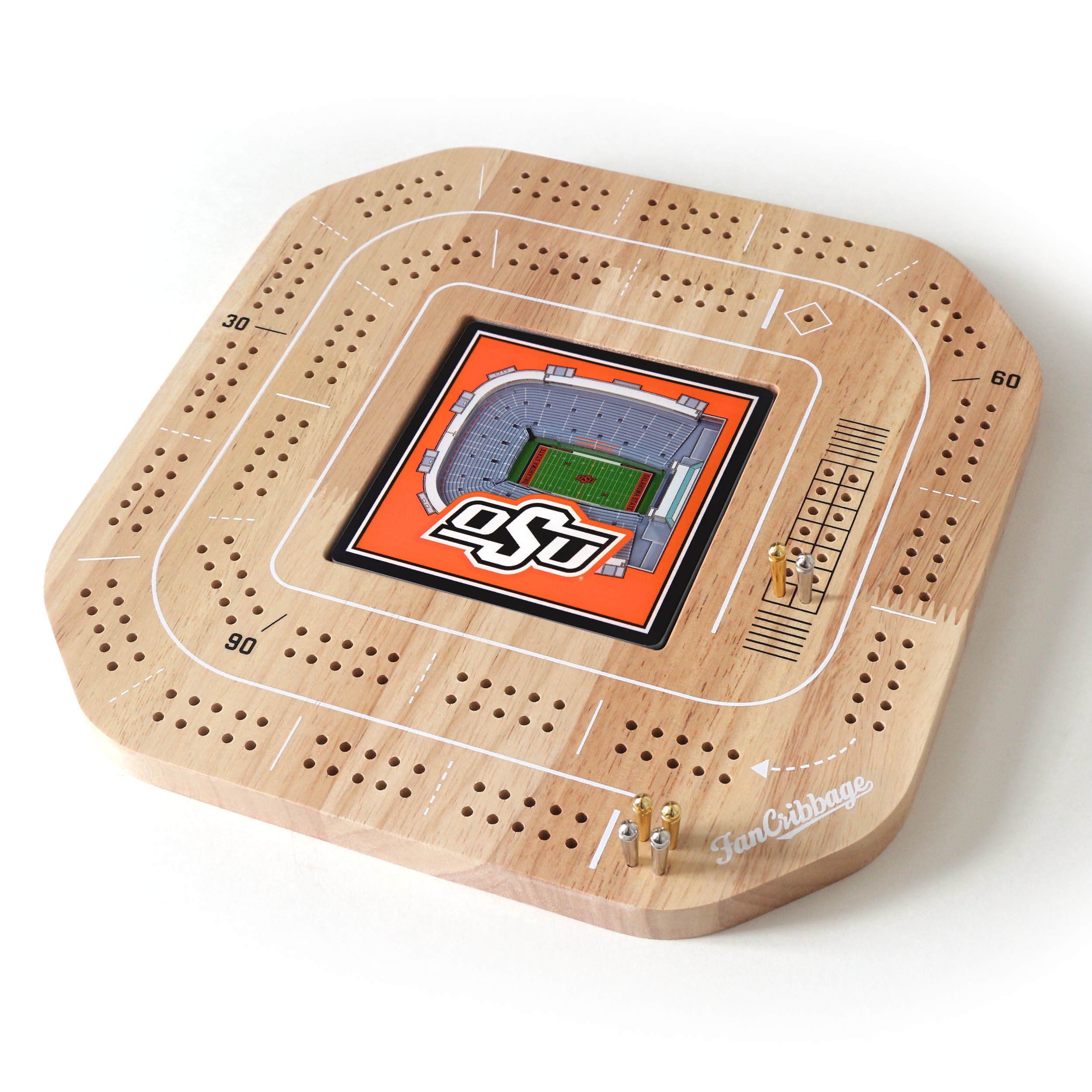 YouTheFan NCAA Oklahoma State Cowboys Stadiumview Cribbage