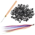 thumbnail image 6 of ETHZZLE 13-Color Synthetic Hair Extensions Kit with Beads and Crochet Hooks, Synthetic Hair Strips for Women’s Parties & Festivals, 6 of 7
