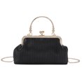 thumbnail image 1 of Bolso de noche con cadena Bolso de hombro de moda elegante Casual para cóctel (negro), 1 of 9