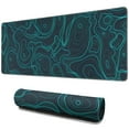 thumbnail image 1 of Blue Line Mountain Topographic MapLine Theme mouse Padswaterproofnon Slip for Office Home Work GamingmousepadRubber Base Mousepad with Stitched Edges 31.5x11.8inches, 1 of 7