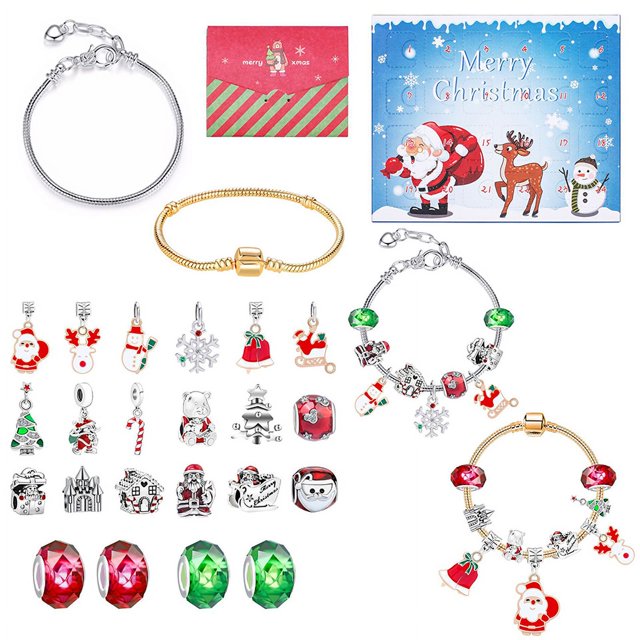 Kit de fabricación de pulseras para niños, caja de regalo, manualidades DIY, regalo de Navidad, rellenos de medias para niñas y niños, tipo 4