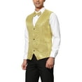 thumbnail image 4 of NOMADIC NOOK Men's Glitter Sequin Waistcoat Party Suit Vest with Bow Tie 2 Pack, 4 of 6