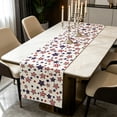 thumbnail image 4 of Linnome 250th Anniversary Table Runner Star Printed Linen Style for Independence Day Dining Table Decor 72x13in, 4 of 6