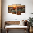 thumbnail image 3 of Elephant Stock Gunsight Sunrise Wall Art - Horizontal Multi Panel Canvas - Living Room Wall Decor - Nature Multi Panel - Orange And Beige Decor By John Gavrilis - 43" x 27", 3 of 8