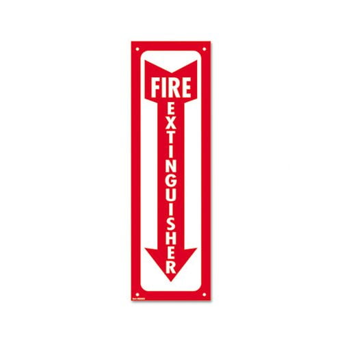 Consolidated Stamp Fire Extinguisher Glow-In-The-Dark Sign in Red by Cosco
