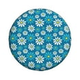 thumbnail image 4 of Spare Tire Cover, Blue Daisies Flowers Wheel Cover Tire Covers For Trailers Car Truck Camper Universal Tire Covering Fits Diameter14"-17", 4 of 4