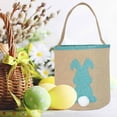 thumbnail image 2 of Easter Basket Holiday Rabbit BunnyEars Printed Canvas Gift Carry Candy Bag, 2 of 5