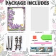 thumbnail image 2 of DIY Diamond Painting Frame Kit Purple Floral Rhinestone Frame Handcrafted for Perfect Home Decor, Desk Accents, and Gifts, 2 of 7
