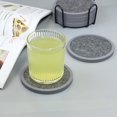 thumbnail image 2 of Posavasos Absorbentes Para Bebidas Con Soporte, 6 Paquetes De Posavasos De Silicona Con Inserto De Fieltro Suave (Posavasos De 4,3 Pulgadas Con Soporte De 4,5 Pulgadas En Negro Y Gris), 2 of 5
