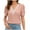 Pink, variant on Fesfesfes Tshirts Shirts for Women Graphic Women's Solid Princess Sleeve Lace Panel V-Neck Loose T-shirt Top 6(M)