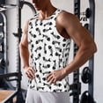 thumbnail image 5 of Fuzoiu Fish Bone Print Men's Workout Tank Tops,Sleeveless Gym Shirt Quick Dry,Fitness Bodybuilding T-Shirt,Muscle Athletic Workout Tee-4X-Large, 5 of 7