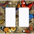 thumbnail image 6 of Metal Light Switch Plate Outlet Cover (Tan Damask Butterfly Party BUT002), 6 of 14