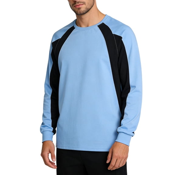 DayScoop Fashion T-Shirt for Men Fall T Shirt Casual Long Sleeve Round Neck Basketball Training Sport Color Block Running Fitness Tops