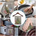 thumbnail image 3 of Christmas 1 Pack Kitchen Towel, Water Absorbent Dish Towel, Grey Gnomes Xmas Tree Snowflakes Balls Decorative Hand Towels - Quick Drying Cloth for Cooking Baking, 18x28 Inch, 3 of 8