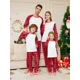 thumbnail image 2 of Conjunto de pijama navideño con estampado a cuadros nuevo de 2024 para familia, adultos, niños, bebés y perros, ropa a juego, pijamas de aspecto suave para hacer uno mismo, 2 of 5