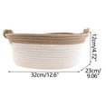 thumbnail image 3 of VALSEEL Woven Cotton Rope Basket Fabric Basket For Organisation And Storage, Small Laundry Basket For Desktop Storage, Living Room Clutter Storage, 3 of 6