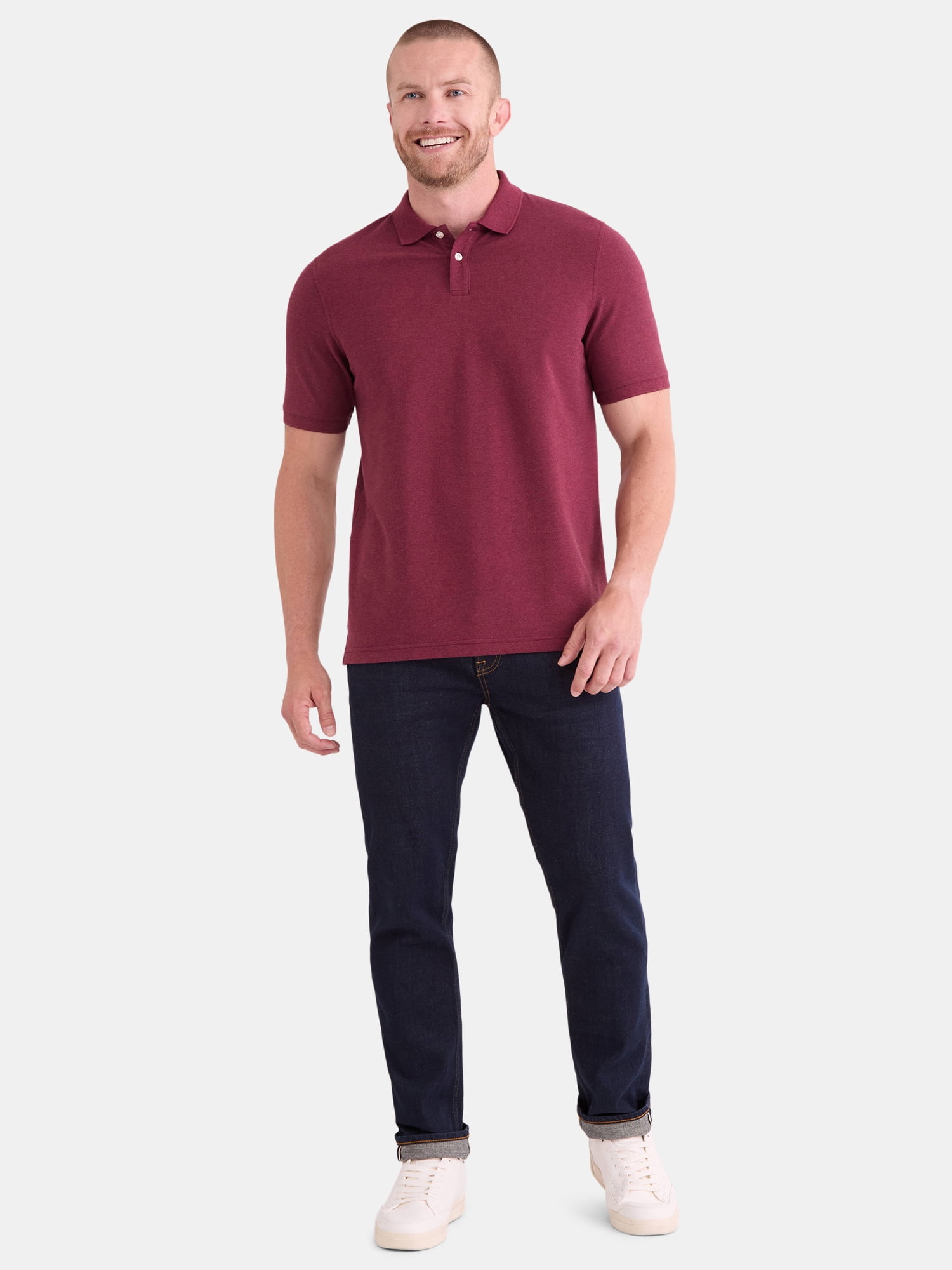 George Men’s and Big Men’s Pique Polo Shirt, Sizes XS-3XL