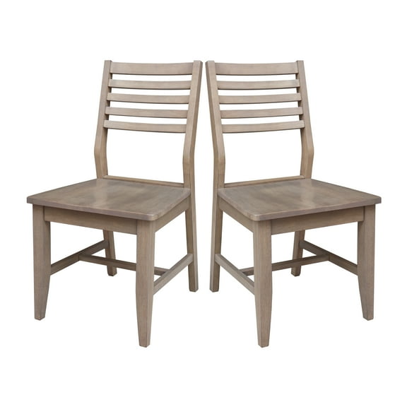 Set of Two Solid Wood Soma Dining Chairs in Flax