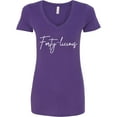 thumbnail image 3 of Inktastic Forty-licious Birthday Humor Women's V-Neck T-Shirt, 3 of 5