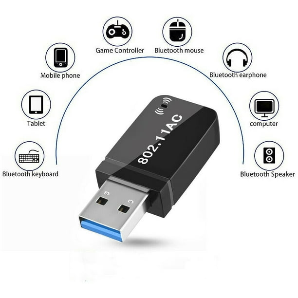 Usb Wifi Adapter 10mbps Usb 3 0 Wireless Network Wifi Dongle For Pc Desktop Laptop Mac Dual Band 2 4g 5g 802 11ac Support Windows 10 8 8 1 7 Vista Xp Walmart Com Walmart Com