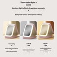 thumbnail image 2 of Cosmetic Storage Box with Light Mirror Integrated Dresser Desktop Skincare Organizer Dustproof Portable Box, 2 of 5