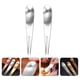 thumbnail image 3 of GOOHOCHY 2 PCS Horquillas de acero inoxidable duraderas Puree Spoons Spatulas Forks Cucharas para la selección de alimentos (Plata), 3 of 7