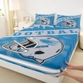 thumbnail image 3 of jejeloiu American Rugby Football Twin Sheet Sets,Gray Sport Hemet Bedding For Kids 3-Piece, 3 of 7