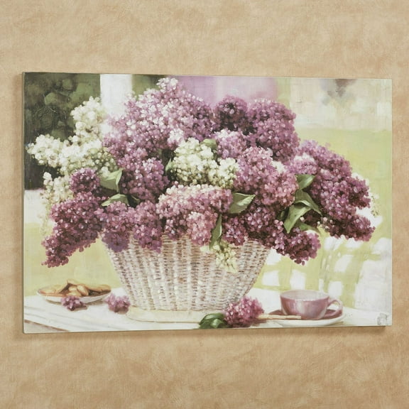 Lilac Tea Party Canvas Wall Art Purple Large