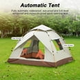 thumbnail image 6 of Camping Tent 3 Person Automatic Pop Up Tent, Waterproof Windproof, Easy Setup in 60s, with Rainfly, Carry Bag & Ground Nails, Portable Dome Tent for Family Camping Hiking Traveling, 6 of 9