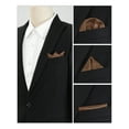 thumbnail image 4 of INSPIRE CHIC Men's Pocket Square Solid Color Handkerchiefs Self-folded For Wedding Party Coffee One Size, 4 of 4