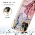 thumbnail image 4 of ELEHOLD for iPhone 13 Pro 6.1 inch Marble Case, Clear Electroplated Frame Soft TPU Anti-Scratch Wear-Resistant Wireless Charging Slim Fit Transparent Case for iPhone 13 Pro, Rose, 4 of 5