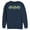 Navy Blue, variant on Men's Batman Logo Retro Wing  Sweatshirt Black Small
